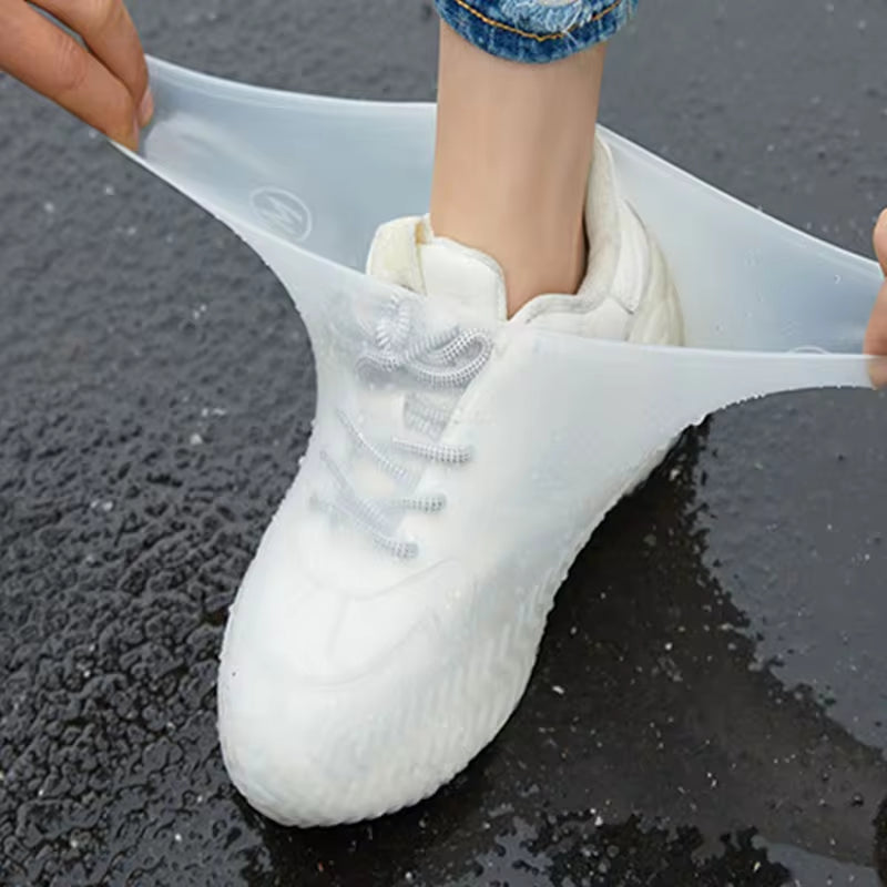Waterproof silicone shoe covers with anti-slip grip, eco-friendly material & universal fit. Lightweight, reusable & perfect for outdoor protection!