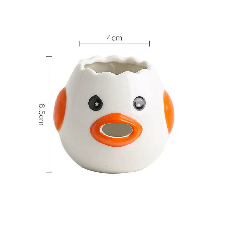 Cartoon Little Chicken Ceramic Egg Separator Egg Yolk Egg White Separator Filter Baking Tool for Bakery Kitchen Tools.