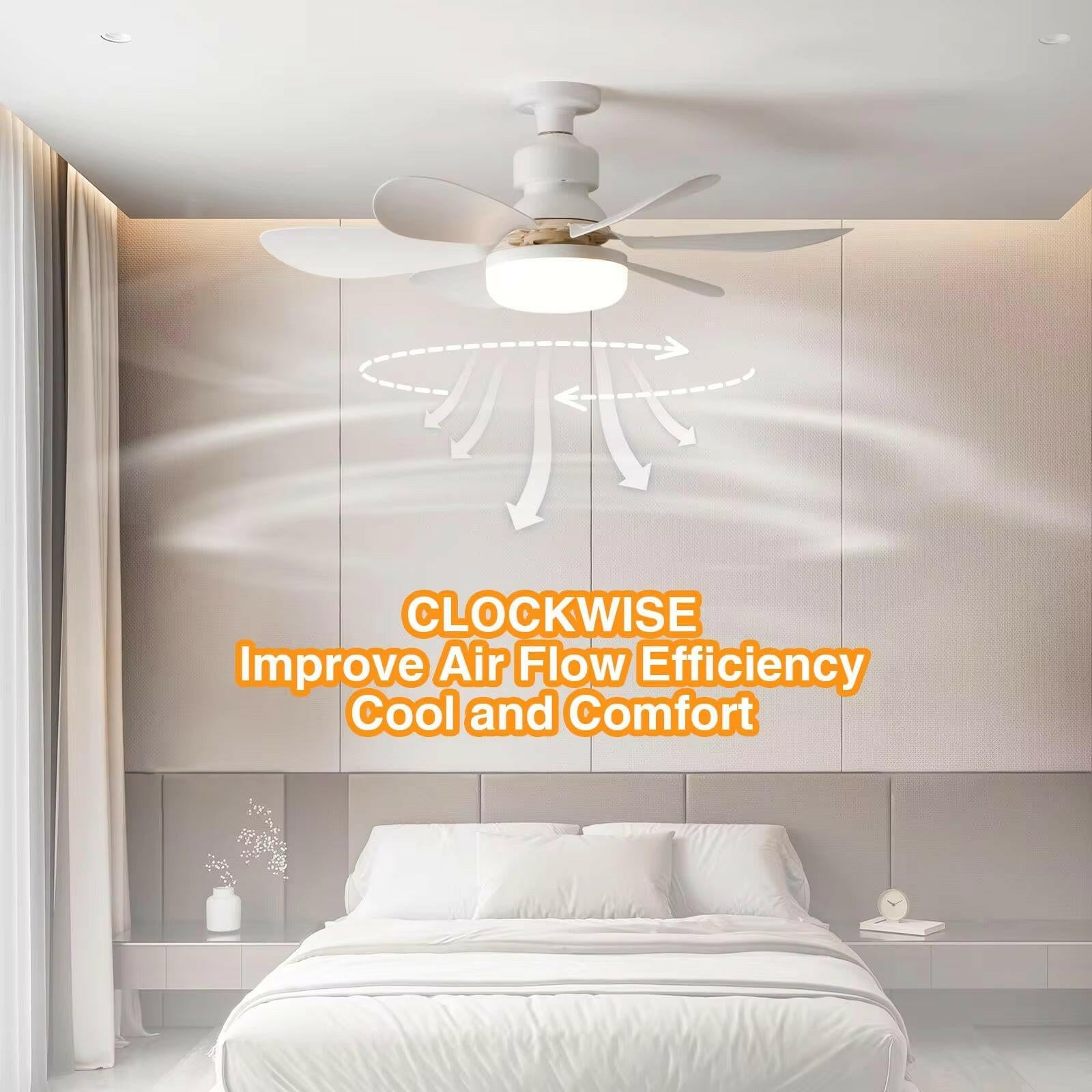 LED 30W Ceiling Fan Light – E27, Remote Control & Dimmable.