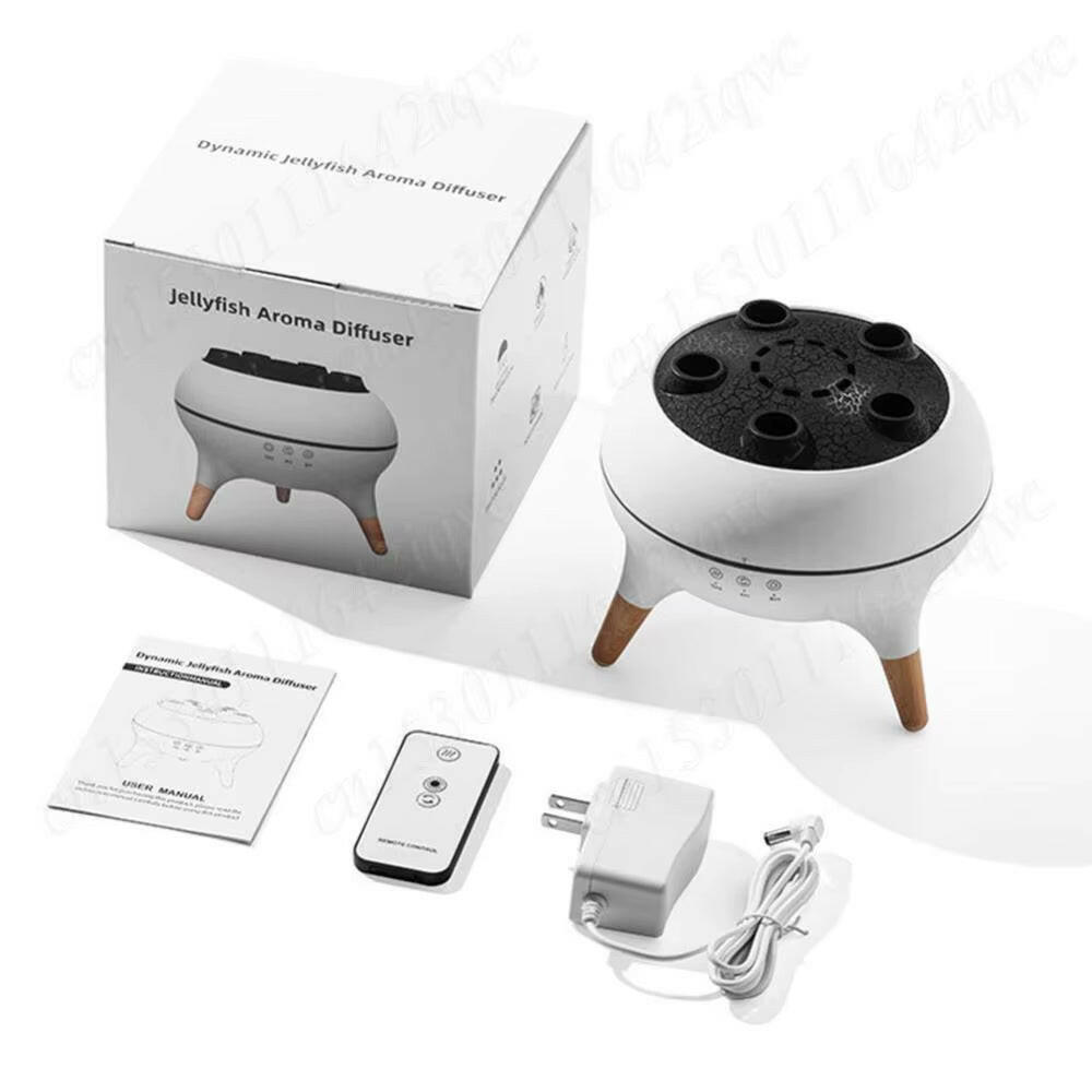 Dynamic Jellyfish Air Humidifier Essential Oil Diffuser with Colorful Night Lights Aromatherapy Diffuser for Home Bedroom Office.