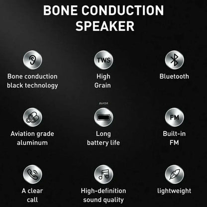 Hummingbird Bone Conduction Speaker with FM Radio Bluetooth-Compatible TWS Wireless Stereo Dual Sound Audio Box Mini Speaker.