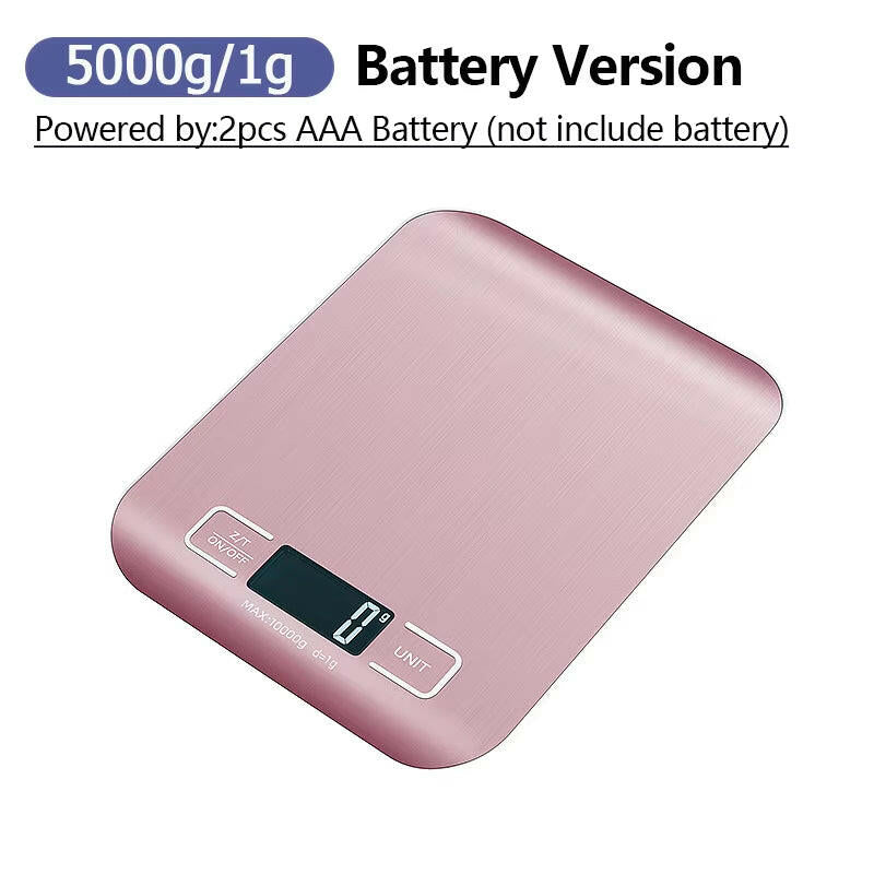 Precision Digital Kitchen Scale - 10Kg Stainless Steel Weighing Tool for Food, Jewelry, and Baking with LCD Display.
