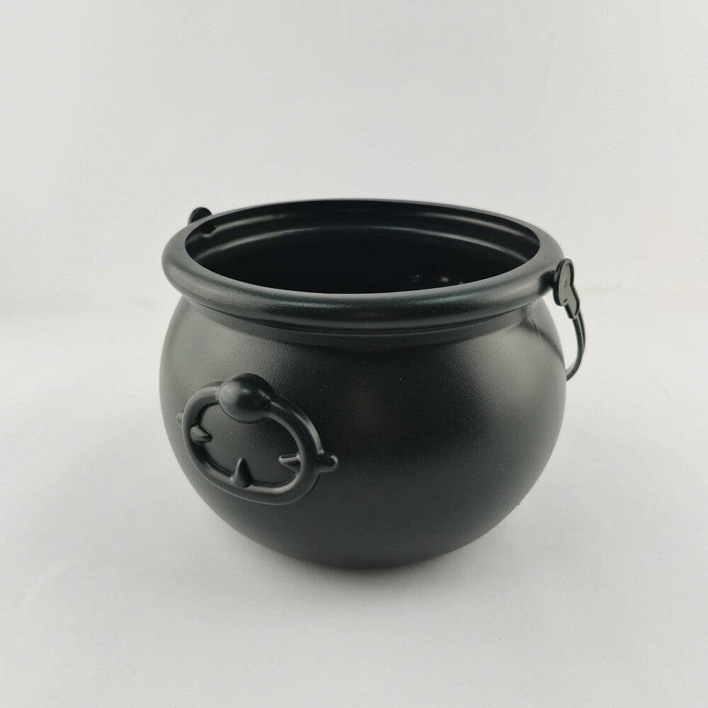 Black Witch Candy Bucket – Heat-Resistant Halloween Cauldron for Trick-or-Treat & Party Decor