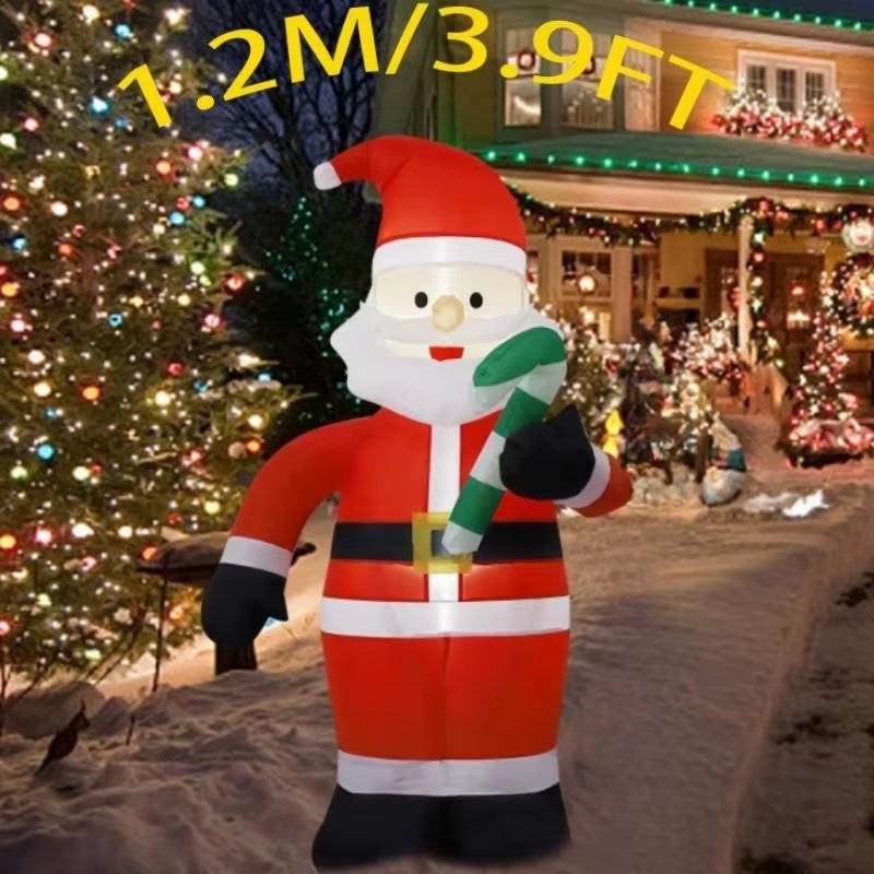 Christmas Inflatable  Decorations – LED-Lit Outdoor / Indoor Ornaments Featuring Santa, Snowmen, Trees, Bears & Gingerbread Characters