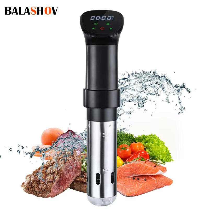 Transform Your Culinary Skills with the 1800W Waterproof Sous Vide Cooker - Quick Heating & Precision Control for Perfectly Cooked Steak, Chicken & Fish!.