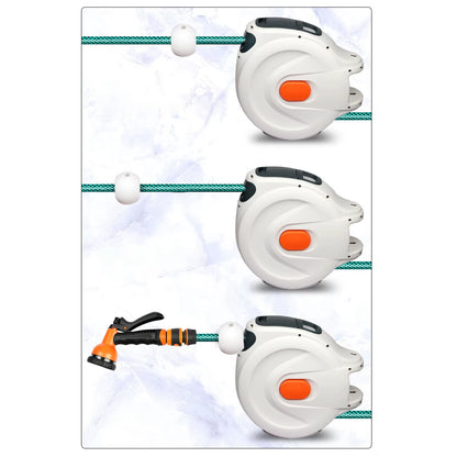 7 Pattern Hose Nozzle Water Hose Reel Slow Return System for Car Garden