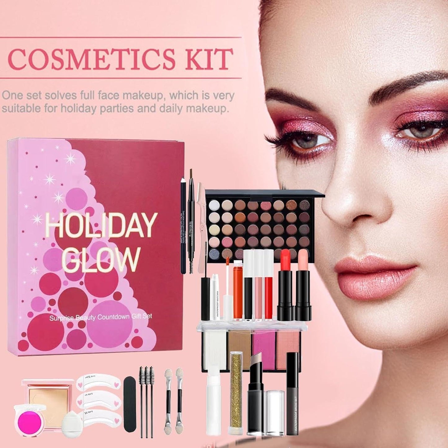 24-Day Beauty Advent Calendar – Makeup Countdown Gift Set.