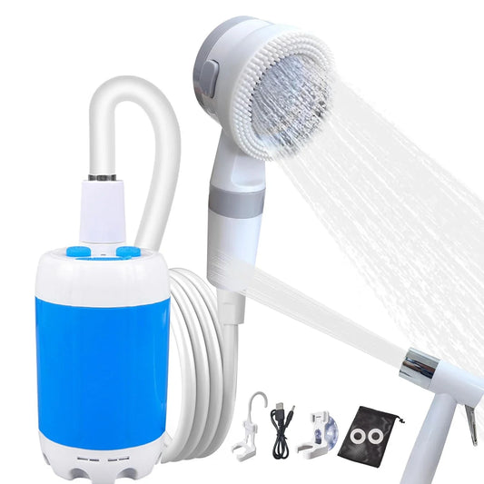 Rechargeable Portable Camping Shower with Smart Digital Pump - No Electricity Required