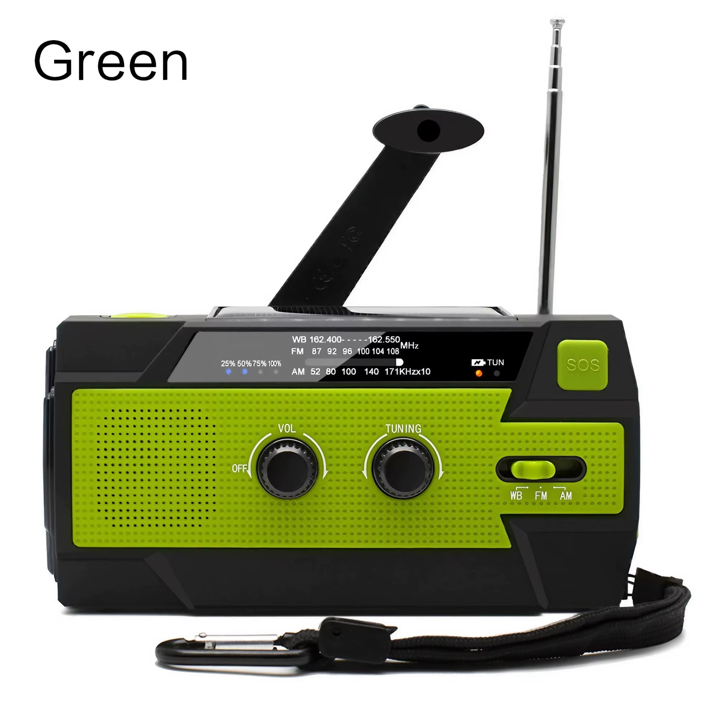 Stay Safe with NOAA Emergency Radio & Power Bank - Solar/Crank Charging!