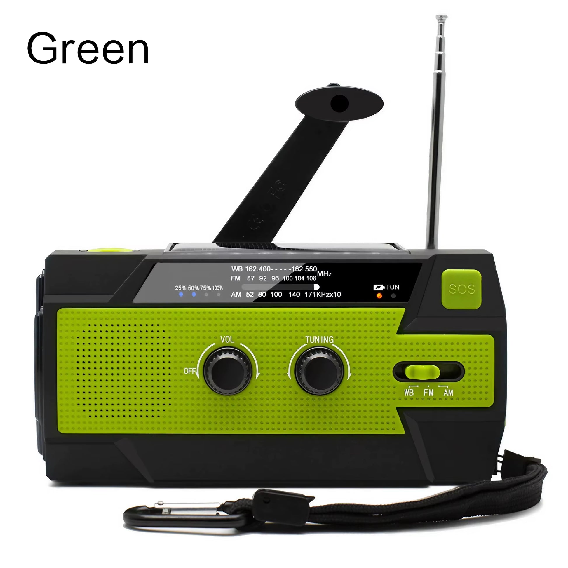 Stay Safe with NOAA Emergency Radio & Power Bank - Solar/Crank Charging!