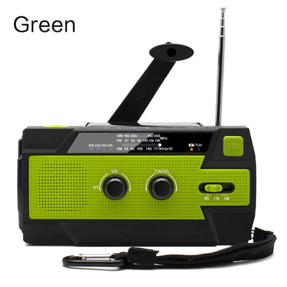 Stay Safe with NOAA Emergency Radio & Power Bank - Solar/Crank Charging!