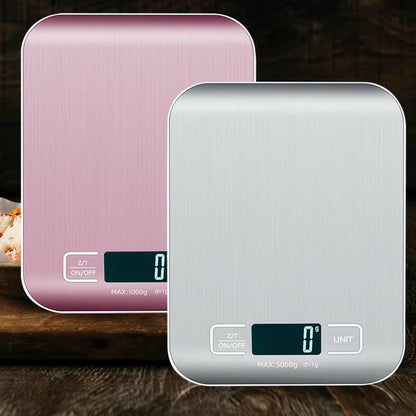 Precision Digital Kitchen Scale - 10Kg Stainless Steel Weighing Tool for Food, Jewelry, and Baking with LCD Display.