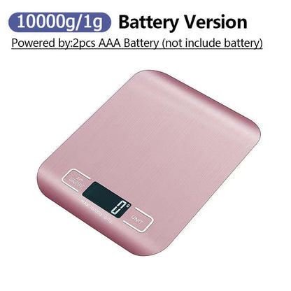 Precision Digital Kitchen Scale - 10Kg Stainless Steel Weighing Tool for Food, Jewelry, and Baking with LCD Display.