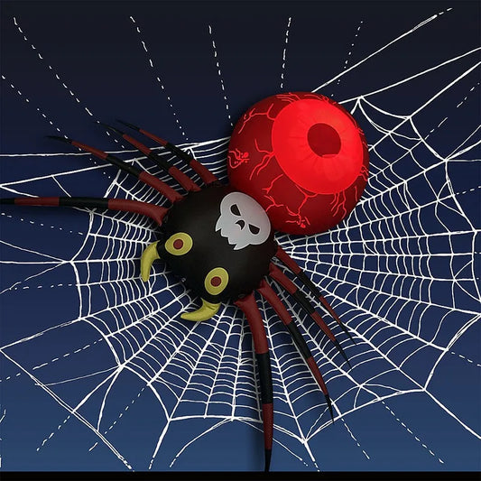 PVC Inflatable LED Glow‑in‑the‑Dark Halloween Spider – Party & Yard Decoration