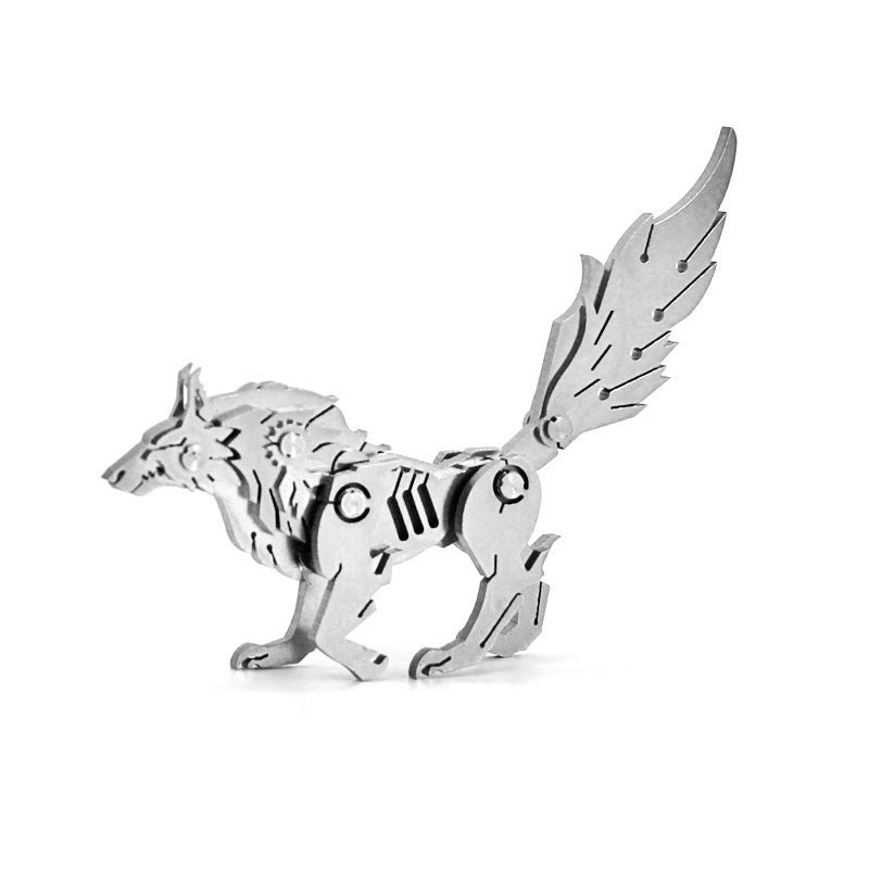 3D stainless steel dragon scorpion king puzzle, DIY assembly with movable joints.