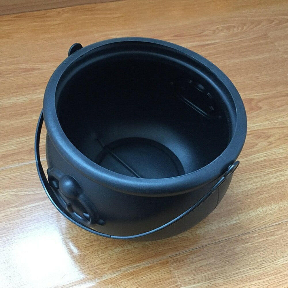 Black Witch Candy Bucket – Heat-Resistant Halloween Cauldron for Trick-or-Treat & Party Decor