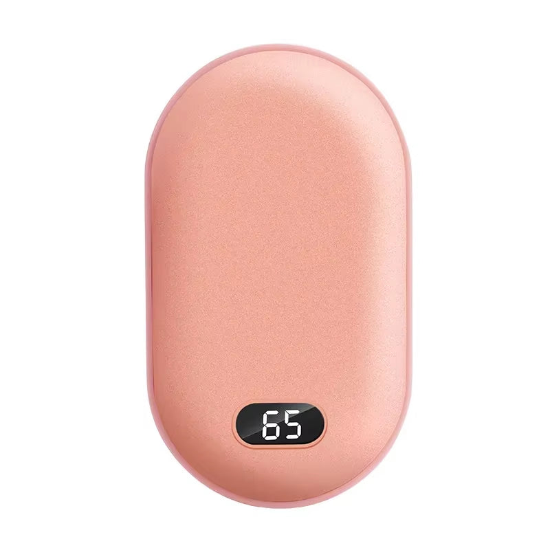 2-in-1 Pebble 10000mAh Rechargeable Hand Warmer & Power Bank – Winter Gift Essential.
