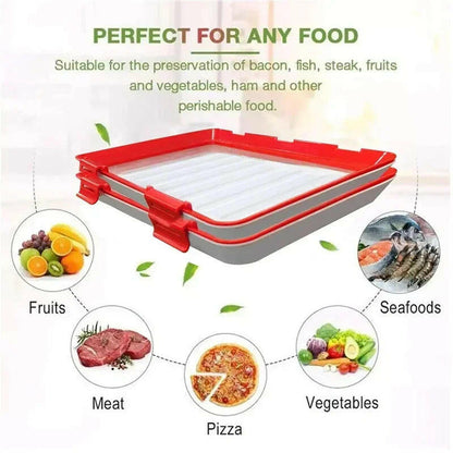 Reusable Food Preservation Tray for Seafood, Beef, and Ham - Keep Your Freshness with This Refrigerator Organizer!.