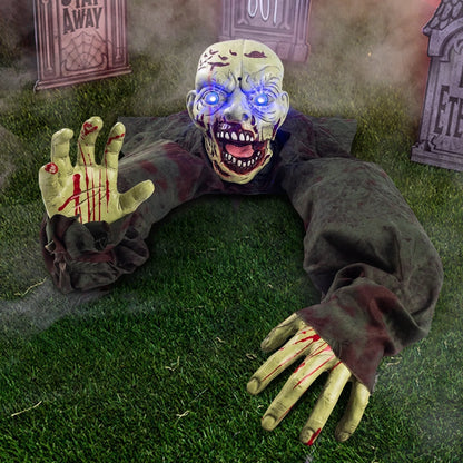 Halloween Groundbreaker Animated Halloween Decorations Zombie with Creepy Sound and Flashing Eyes