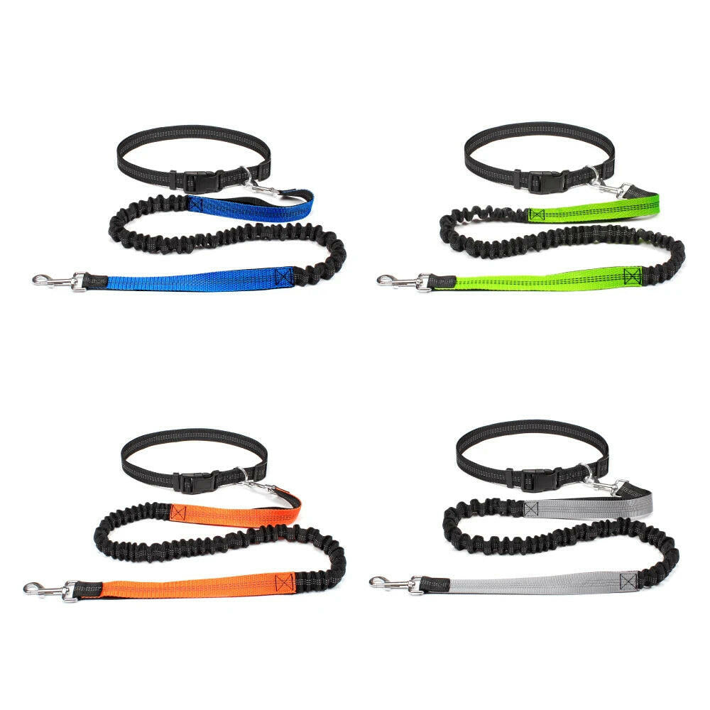 Premium Hands-Free Dog Leash with Adjustable Waist Belt and Chest Strap for Comfortable Walking, Running, and Jogging Adventures.