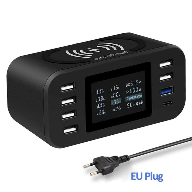 60W Qi Wireless Charging Station – Fast, Smart & Multi-Device Ready!.