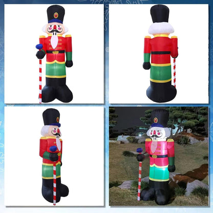 8FT Christmas Inflatable Collection – Nutcracker, Santa, Gingerbread, Snowman & Gnome Variants with LED Lights.