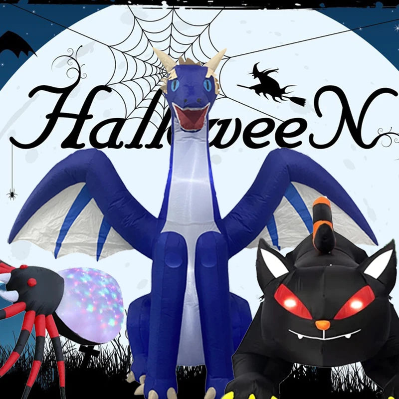 Giant Inflatable LED Halloween Decor for Indoor & Outdoor Parties, Gardens, and Lawns