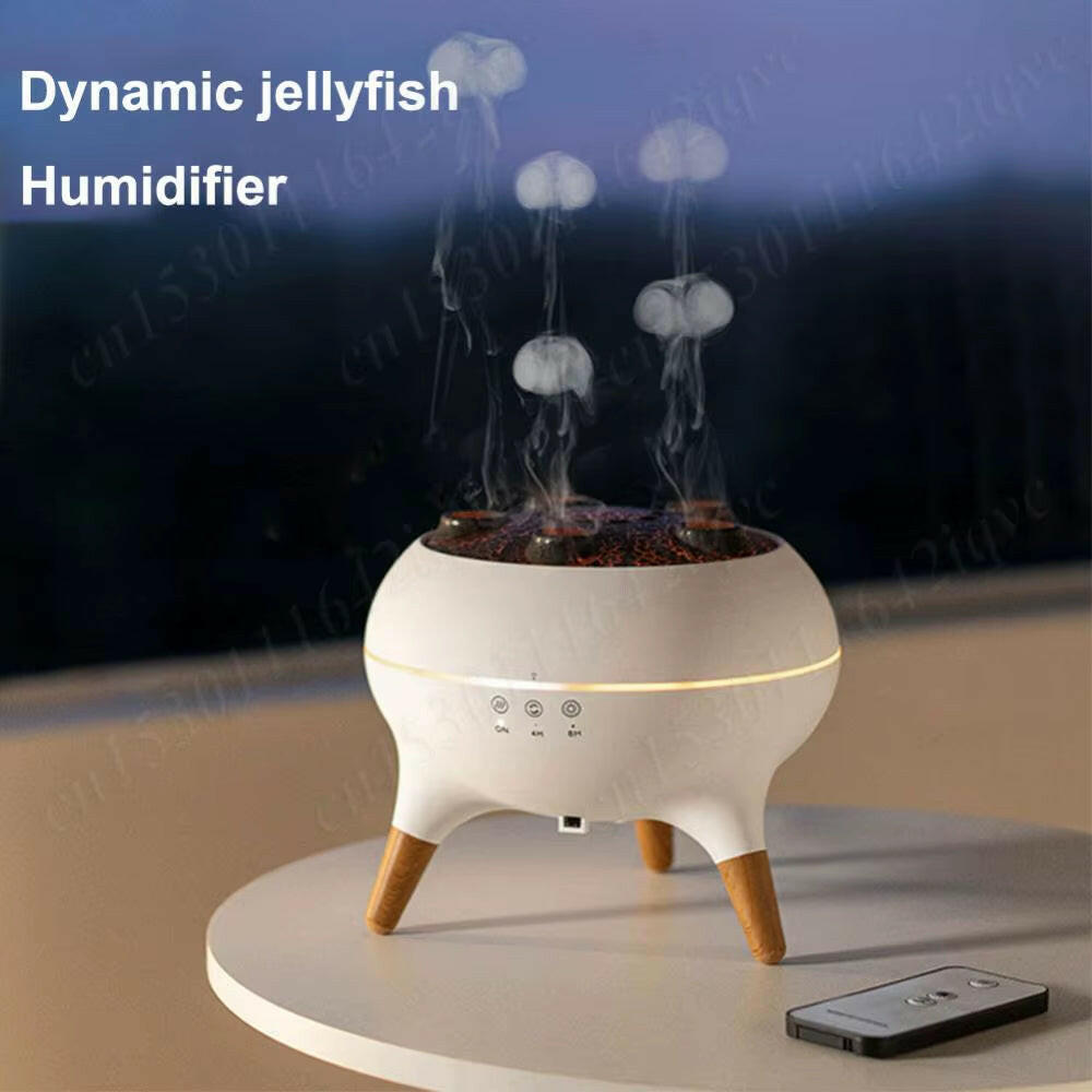 Dynamic Jellyfish Air Humidifier Essential Oil Diffuser with Colorful Night Lights Aromatherapy Diffuser for Home Bedroom Office.