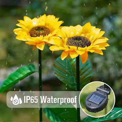 Brighten Your Outdoors with Eco-Friendly LED Solar Sunflower Lights - Waterproof & Easy to Install for Garden and Patio Décor!.