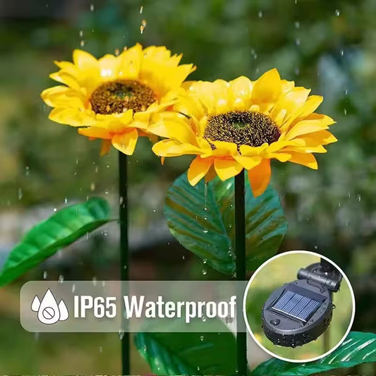 LED Solar Sunflowers Flower Light with IP65 waterproof rating & durable ABS body. Eco-friendly, easy to install & perfect for garden, patio & outdoor décor!