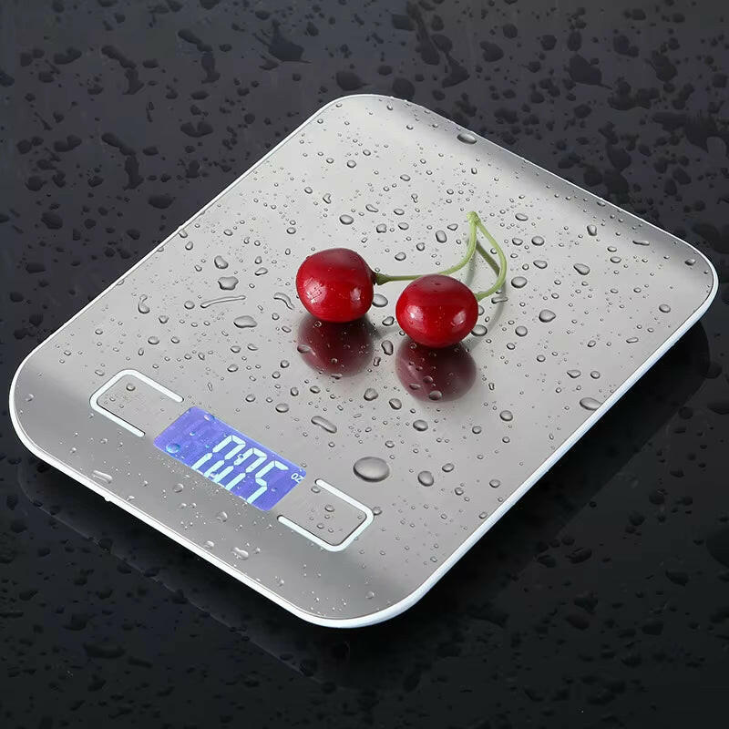 Precision Digital Kitchen Scale - 10Kg Stainless Steel Weighing Tool for Food, Jewelry, and Baking with LCD Display.