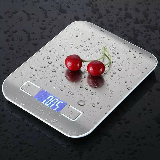 Precision Digital Kitchen Scale - 10Kg Stainless Steel Weighing Tool for Food, Jewelry, and Baking with LCD Display.