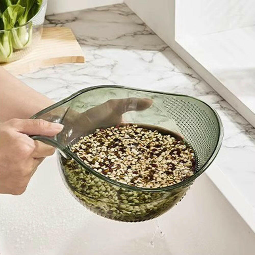 Transform Your Cooking Experience with Our Versatile Rice Washing Bowl - Durable Plastic Colander for Easy Food Prep!.