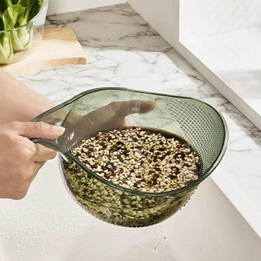 Transform Your Cooking Experience with Our Versatile Rice Washing Bowl - Durable Plastic Colander for Easy Food Prep!.