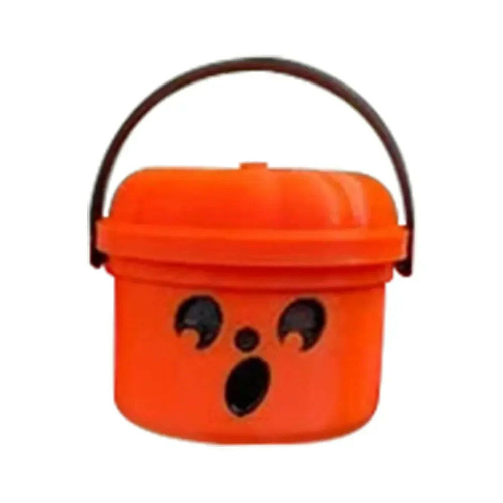 Miniature 3D Printed Halloween Bucket – Small Decorative Container for Treats, Trinkets, and Tabletop Decor