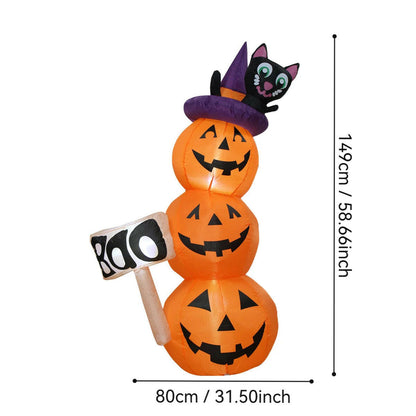 Inflatable Halloween Outdoor Decorations – Alien, Ghost Pumpkin, and Skeleton Dachshund Blow-Up Props for Lawn, Garden, and Party Displays