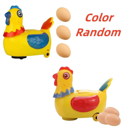Walk, Cluck & Surprise – Electric Hen Laying Eggs Toy with Lights, Music & Obstacle Avoidance.
