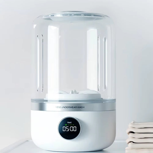 Portable Wireless Underwear Washer  USB Rechargeable Mini Washing Machine  1L Capacity for Delicates  4000mAh Battery for 120-Minute Wash Time  Compact & Travel-Friendly  Ideal for RVs, Camping & Small Spaces  Gentle Cleaning & Fast Drying Function