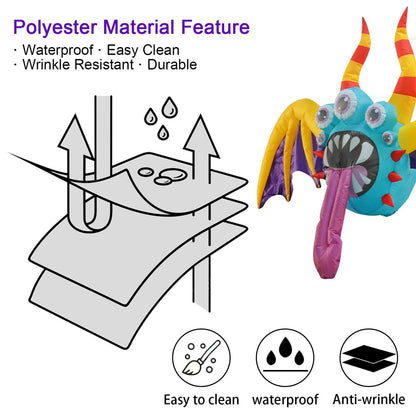 4.4FT Inflatable Halloween Hanging Bat with Giant Wings & Five Eyes – LED Blow-Up Decoration for Garden, Porch, and Party Displays