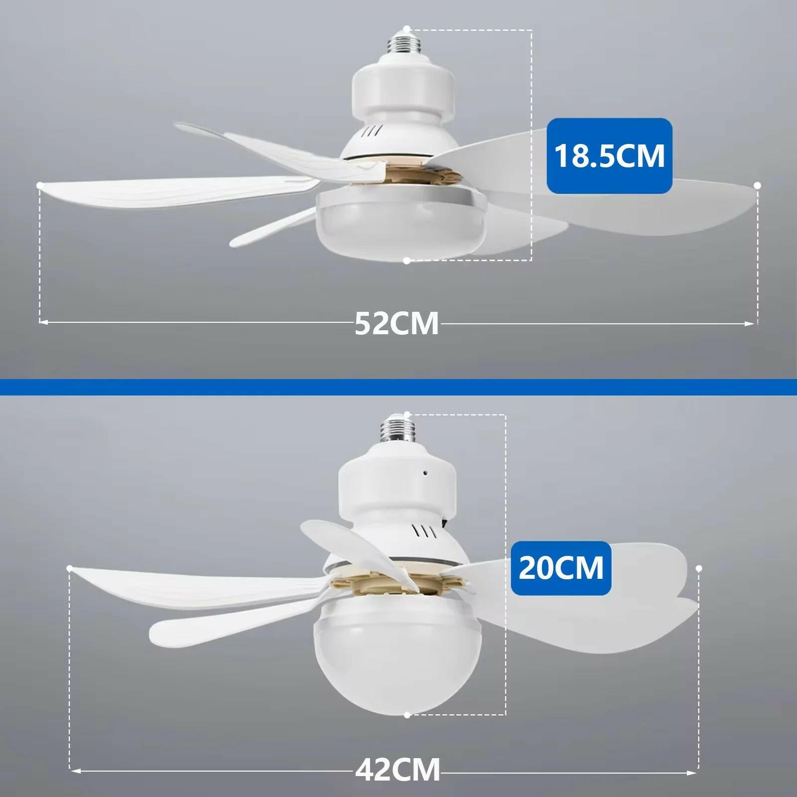LED 30W Ceiling Fan Light – E27, Remote Control & Dimmable.