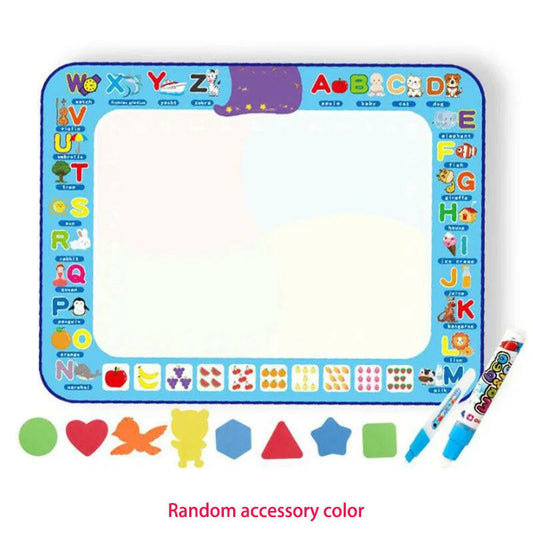 Magic Water Drawing Mat - Reusable Coloring Doodle Board with Pens for Kids - Montessori Educational Toy.