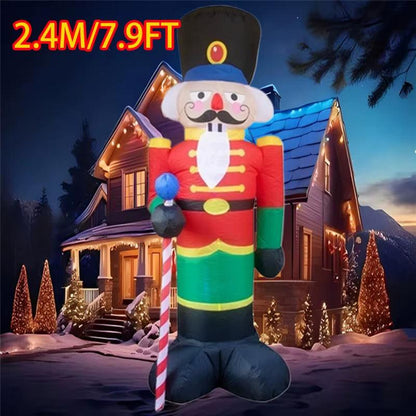 Christmas Inflatable  Decorations – LED-Lit Outdoor / Indoor Ornaments Featuring Santa, Snowmen, Trees, Bears & Gingerbread Characters