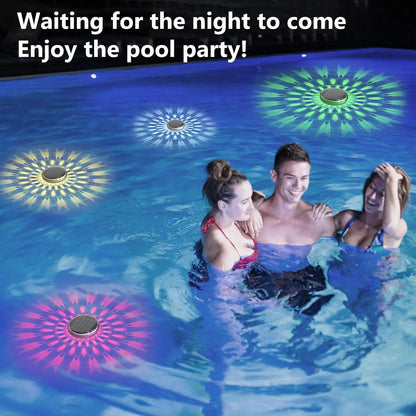 Solar Floating Pool Lights – RGB Color‑Changing, Waterproof & Remote‑Controlled.