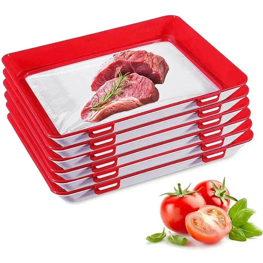 Reusable Food Preservation Tray for Seafood, Beef, and Ham - Keep Your Freshness with This Refrigerator Organizer!.