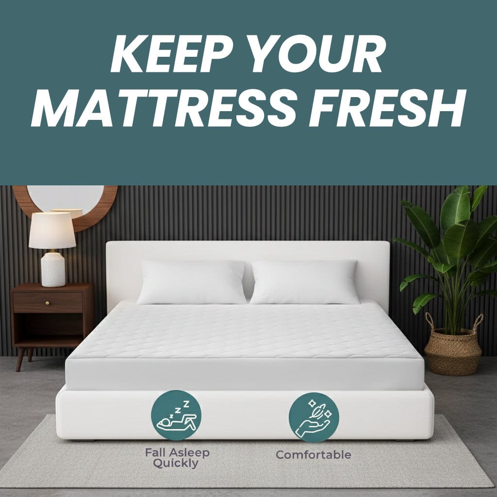 Egyptian Cotton Quilted Waterproof Mattress Protector Extra Deep Hypoallergenic Breathable All Sizes Classic White by OLIVIA ROCCO