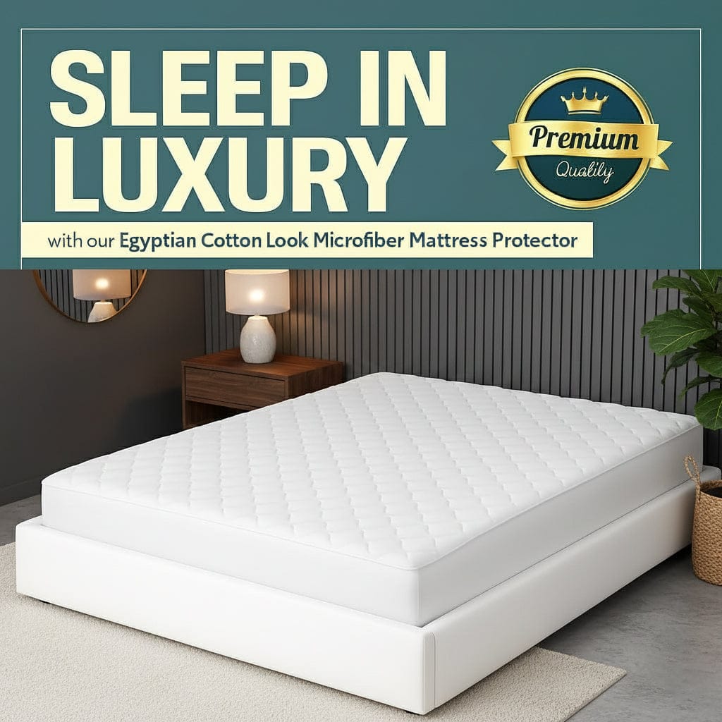 Egyptian Cotton Quilted Waterproof Mattress Protector Extra Deep Hypoallergenic Breathable All Sizes Classic White by OLIVIA ROCCO