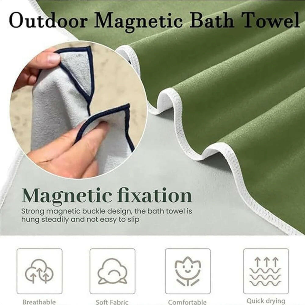 Magnetic Beach Towel – Quick-Dry, Sand-Resistant & Travel-Ready (190×76cm).