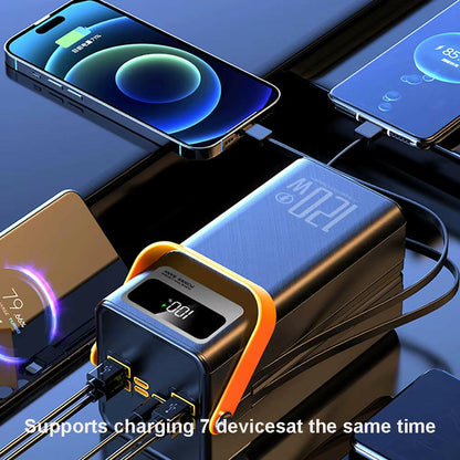 120W Portable Power Bank – High-Capacity Charging for Home & Camping!.