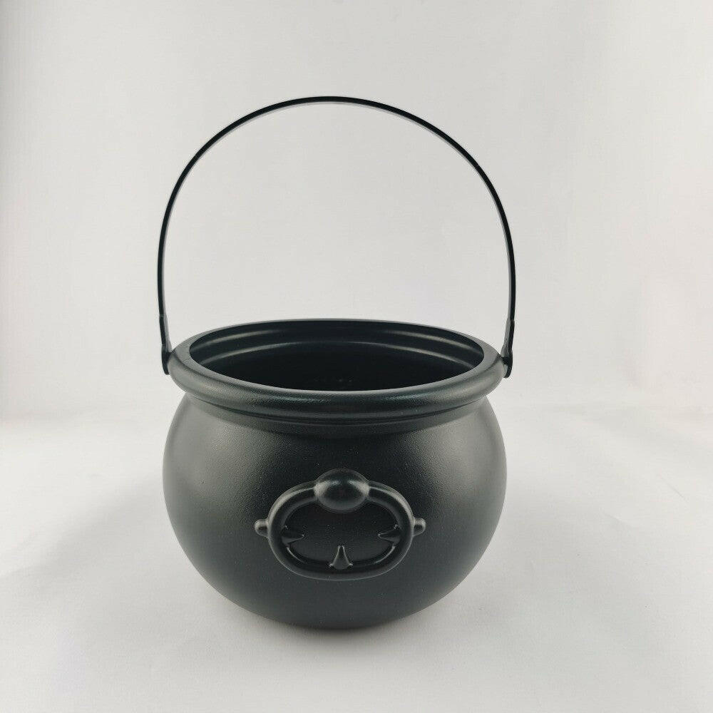 Black Witch Candy Bucket – Heat-Resistant Halloween Cauldron for Trick-or-Treat & Party Decor