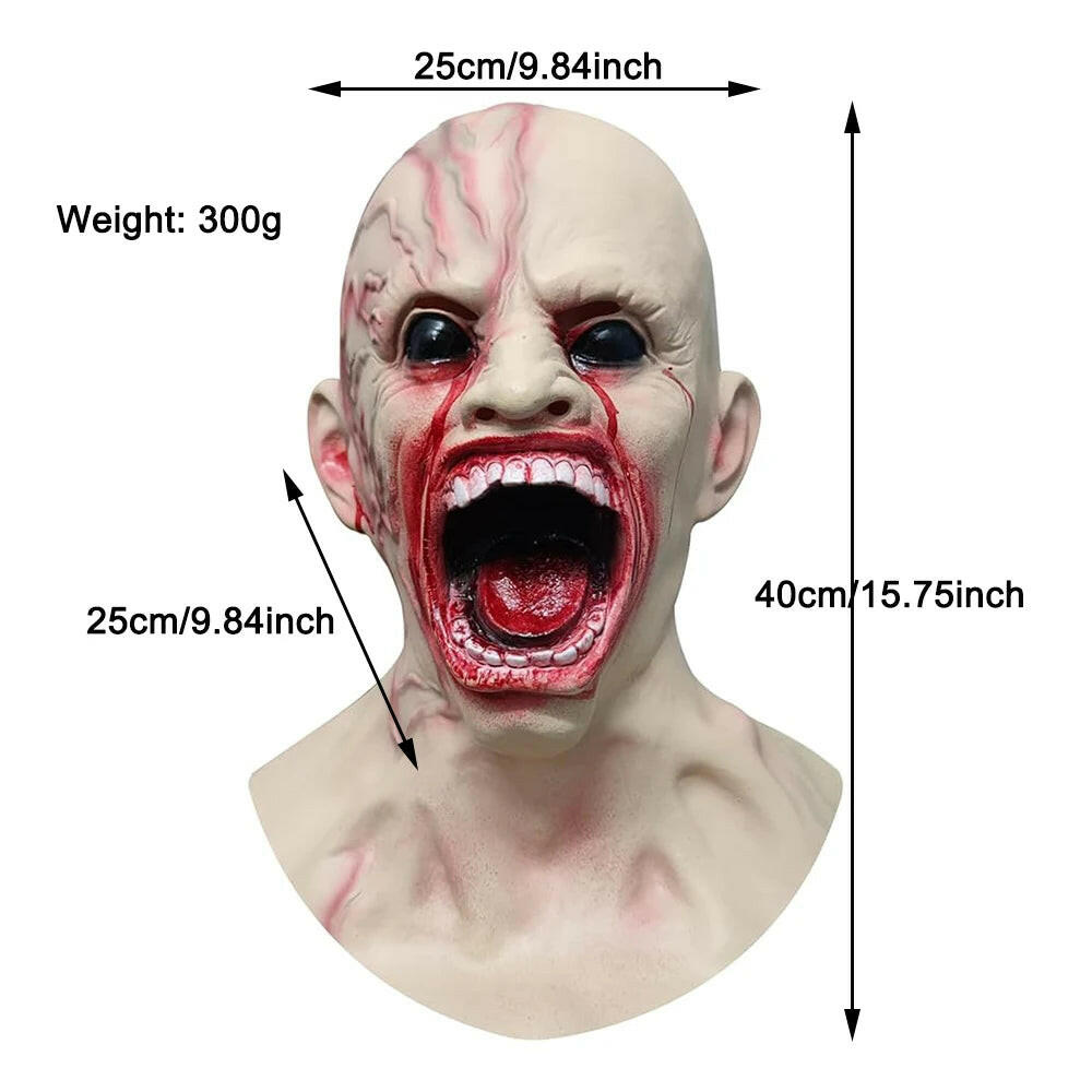 Zombie Latex Mask – Realistic Horror Face Prop for Halloween and Cosplay
